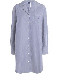 Polo Ralph Lauren - Cotton Poplin Stripe Pyjama Shirt - Lyst
