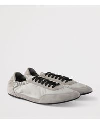 Prada - Re-Nylon And Suede Collapse Sneakers - Lyst