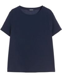 Max Mara - Satin T-Shirt - Lyst