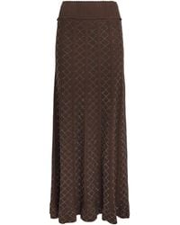 Sandro - Pointelle-Knit Embellished Maxi Skirt - Lyst