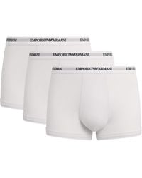 Emporio Armani - Stretch-Cotton Logo Trunks - Lyst