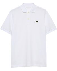 Prada - Cotton Piqué Polo Shirt - Lyst