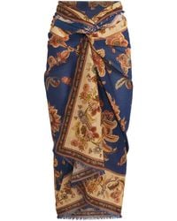 Zimmermann - Cotton Printed Pareo - Lyst