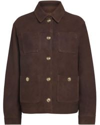 Sandro - Suede Pocket-Detail Jacket - Lyst