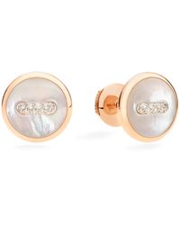 Pomellato - Diamond And Mother-Of-Pearl Pom Pom Dot Stud Earrings - Lyst