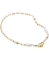 Monica Vinader - X Amy Powney Vermeil And Pearl Necklace - Lyst