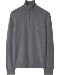 Burberry - Cashmere-Blend Quarter-Zip Slim Sweater - Lyst