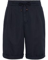 Brunello Cucinelli - Linen-cotton Bermuda Shorts - Lyst