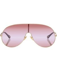 Chloé - Metal Aly Shield Sunglasses - Lyst