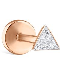 Maria Tash - Invisible-Set Diamond Triangle Single Stud Earring - Lyst