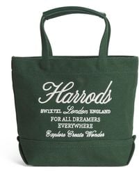 Harrods - Small Embroidered Logo Tote Bag - Lyst