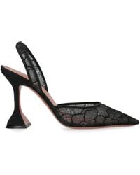 AMINA MUADDI - Lace Holli Slingback Heels 95 - Lyst