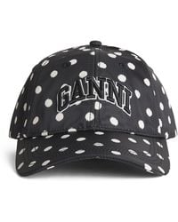 Ganni - Embroidered Logo Baseball Cap - Lyst