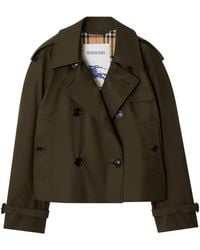 Burberry - Cropped Tropical Gabardine Mayfair Trench Jacket - Lyst