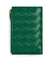 Bottega Veneta - Medium Leather Intrecciato Bifold Wallet - Lyst