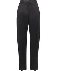 KHAITE - Satin Hunter Straight Trousers - Lyst