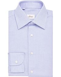 Brioni - Cotton Micro-Houndstooth Shirt - Lyst