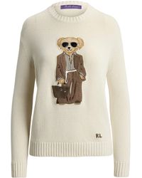 Ralph Lauren - Silk Polo Bear Sweater - Lyst