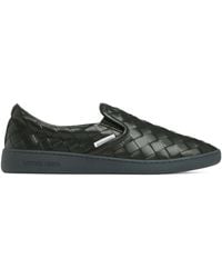 Bottega Veneta - Leather Intrecciato Loafers - Lyst