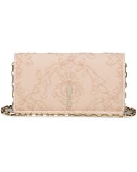 Christian Louboutin - Bettina Crepe Satin Lace Clutch Bag - Lyst