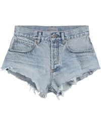 Balenciaga - Distressed Denim Shorts - Lyst