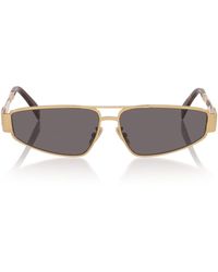 Celine - Metal Triomphe Irregular Sunglasses - Lyst