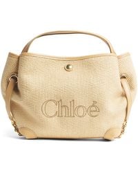Chloé - Small Raffia-Effect Clover Carry Top-Handle Bag - Lyst