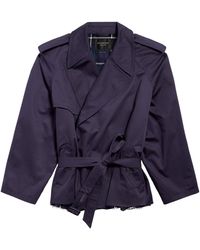 Balenciaga - Oversized Cotton Cropped Trench Coat - Lyst