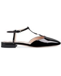 Gucci - Leather Double G Ballet Flats - Lyst