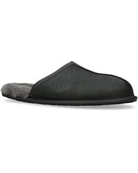 UGG - Scuff Grained Leather Slipper - Lyst