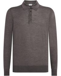 Pal Zileri - Wool-Silk Long-Sleeved Polo Shirt - Lyst