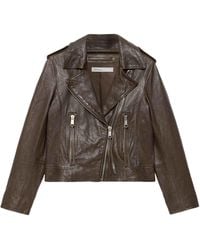 AllSaints - Errie Leather Biker Jacket - Lyst