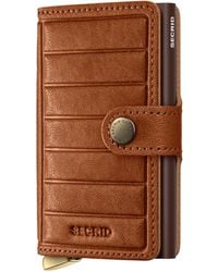 Secrid - Leather Embossed Lines Miniwallet - Lyst