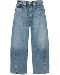 AllSaints - Cropped Payton Barrel-Leg Jeans - Lyst