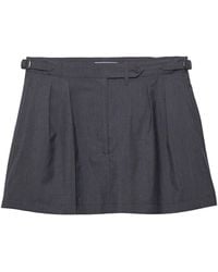 Prada - Wool-Mohair Mini Skirt - Lyst