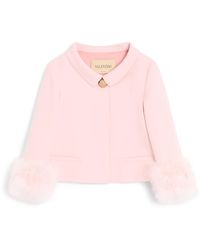 Valentino - Crepe Cropped Jacket - Lyst