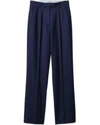 Miu Miu - Fleece Wool Straight Trousers - Lyst