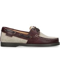 Manebí - Canvas Leather-Trim Boat Shoes - Lyst