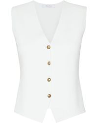 Max Mara - Crêpe Knitted Waistcoat - Lyst
