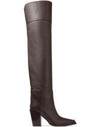 Jimmy Choo - Cece 80 Leather Over-The-Knee Boots - Lyst