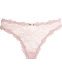 Skims - Stretch-Lace Dipped Thong - Lyst