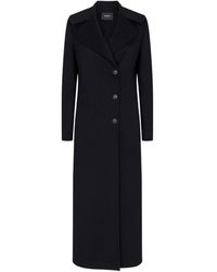 Akris Cashmere Double-breasted Coat - Blue