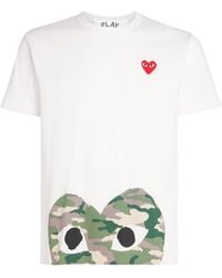 COMME DES GARÇONS PLAY - Camouflage Half Heart Logo T-Shirt - Lyst