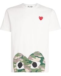 COMME DES GARÇONS PLAY - Camouflage Half Heart Logo T-Shirt - Lyst