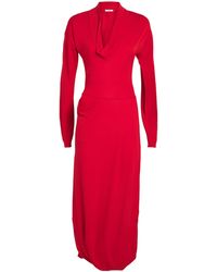 Lemaire - Pocket-Detail Cowl-Neck Midi Dress - Lyst
