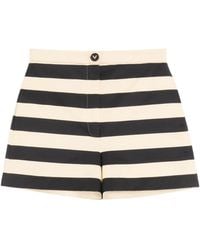 Valentino - Cotton Barré Stripe Shorts - Lyst