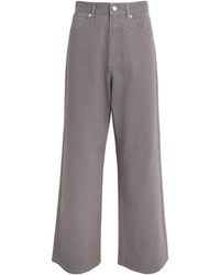 Sandro - Rhinestone Mid-Rise Wide-Leg Jeans - Lyst