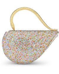 BVLGARI - Mini Crystal-Embellished Serpenti Cuoricino Top-Handle Bag - Lyst