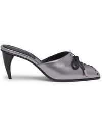 McQueen - Leather Lexie Heeled Mules 70 - Lyst