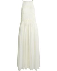 Moré Noir - Cotton-Silk Ruched Morgan Midi Dress - Lyst